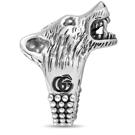 gucci anger forest wolf ring|Gucci Anger Forest Wolf Head Cocktail Ring .